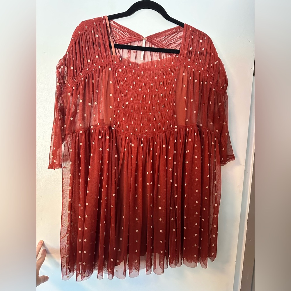 Free People Mesh Dress with bodycon Slip